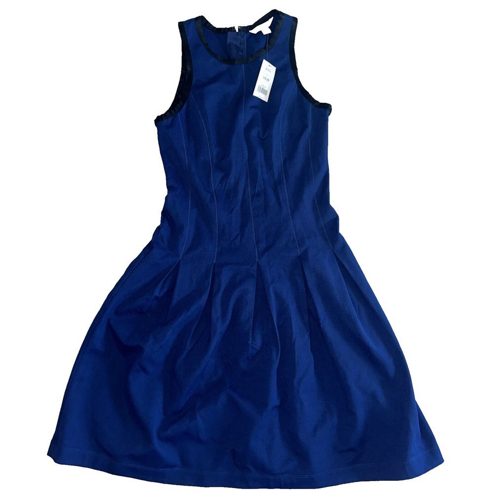 Banana Republic Navy Blue Sleeveless Rayon Nylon Spandex Dress Size 4 NWT
